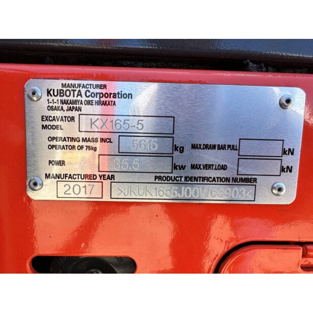 2017 KUBOTA KX165-5-48432647