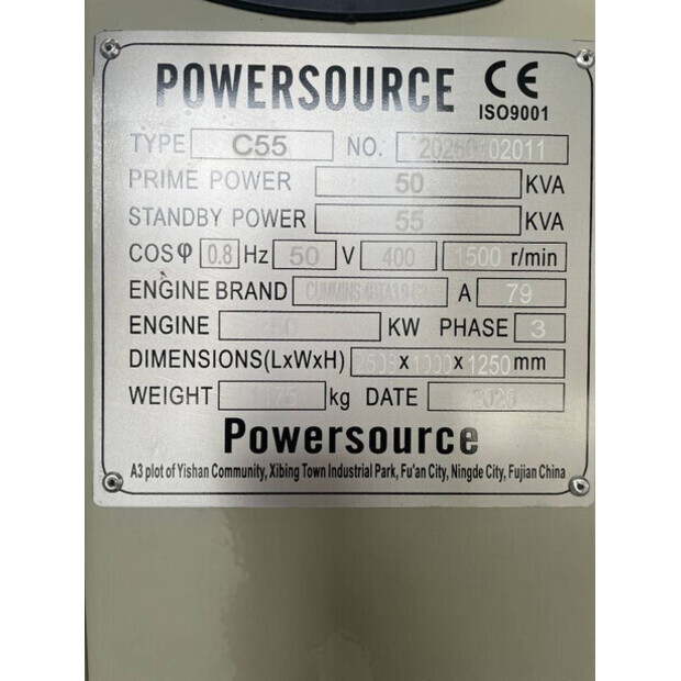 2026 CUMMINS 4BTA3.9-G2-48454717