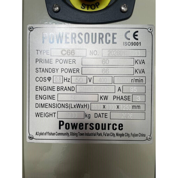 2026 CUMMINS 4BTA3.9-G2-48455075
