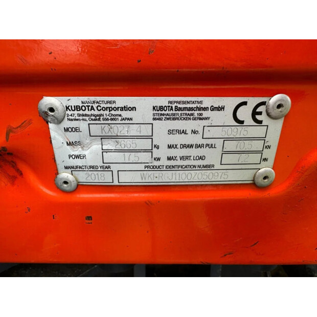 2018 KUBOTA KX027-4-48529425