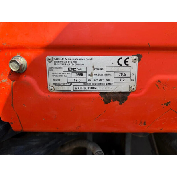 2018 KUBOTA KX027-4-48529468