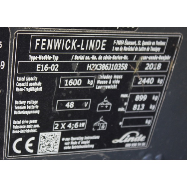 2018 Linde E16-02-48548032