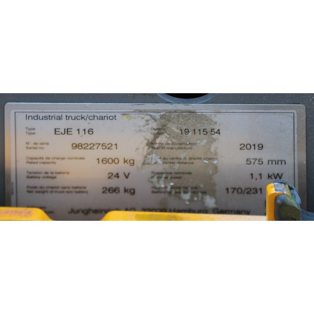 2019 Jungheinrich EJE 116 LI-ION-48548668