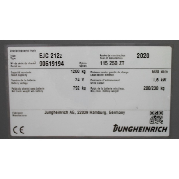 2020 Jungheinrich EJC 212z 250 ZT-48548811