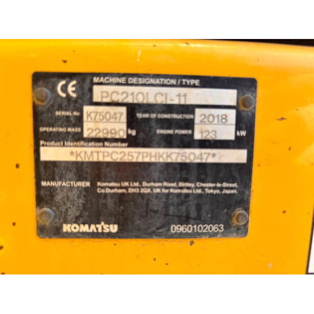 2018 Komatsu PC 210 LCI-11-48581696