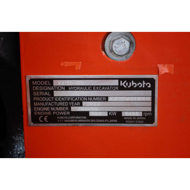 2022 KUBOTA KX155-3SZ-48592224