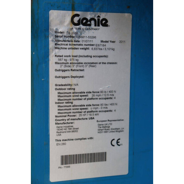 2011 Genie GS-2668-48592508