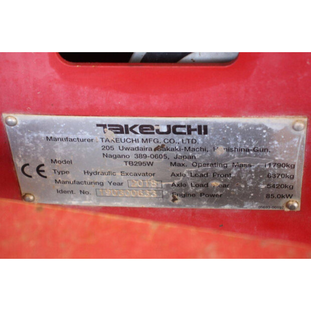 2018 TAKEUCHI TB295W-48592888