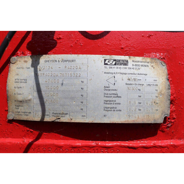 1999 GHEYSEN & VERPOORT R4020A-48600157