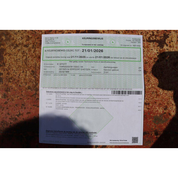 1999 GHEYSEN & VERPOORT R4020A-48600172