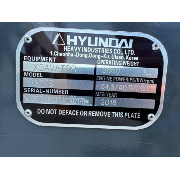 2018 Hyundai R60VS-48630968