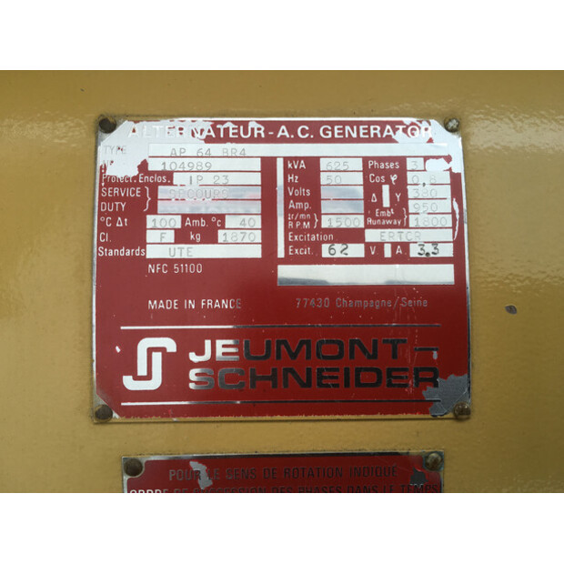 CATERPILLAR 3412 PC 38S GENERATOR 625KVA USED-48687355