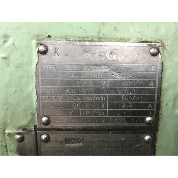 SCANIA DSI14.02 GENERATOR 300KVA USED-48687404