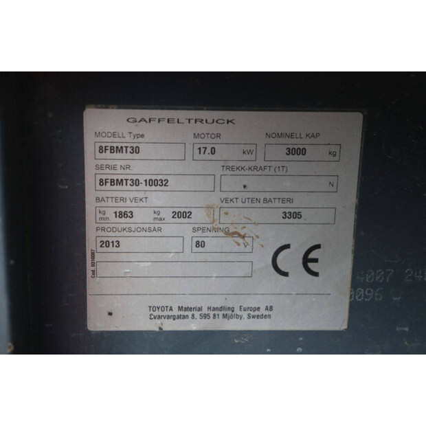 2013 Toyota 8FBMT30-48717947