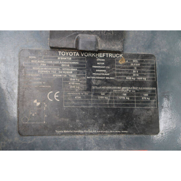 2016 Toyota 8FBMKT25-48717979