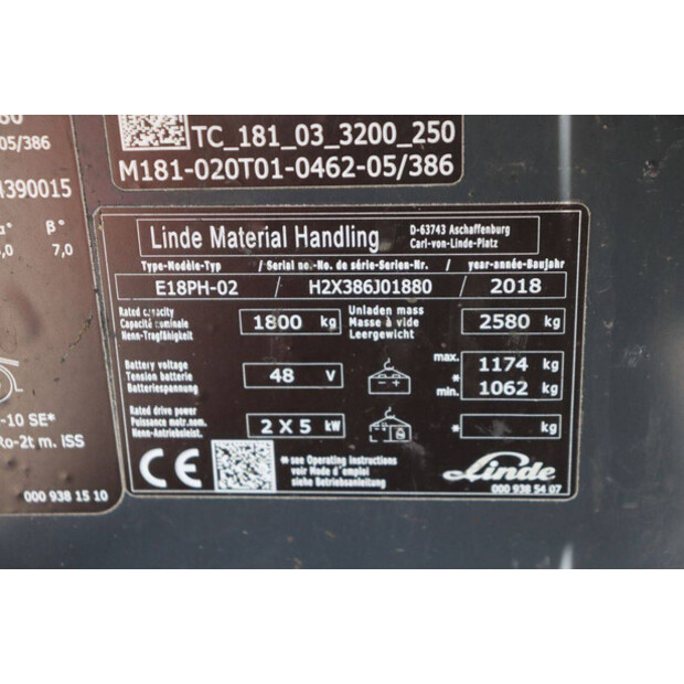2018 Linde E18PH-02-48719502