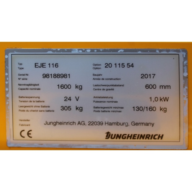 2017 Jungheinrich EJE 116 LI-ION-48761520