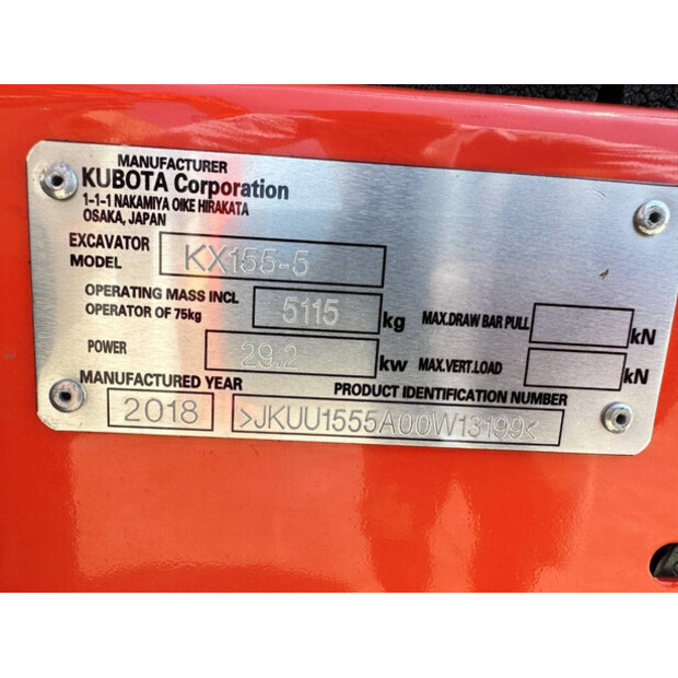 2018 كوبوتا KX155-5-48783893