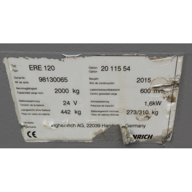 2015 Jungheinrich ERE 120-48791975