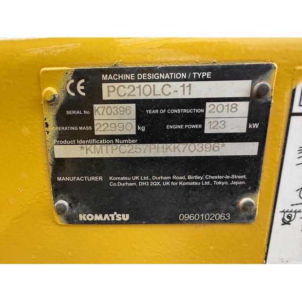 2018 Komatsu PC210-11-48793852