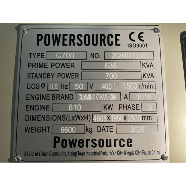 2026 CUMMINS KTAA19-G6A-48867385