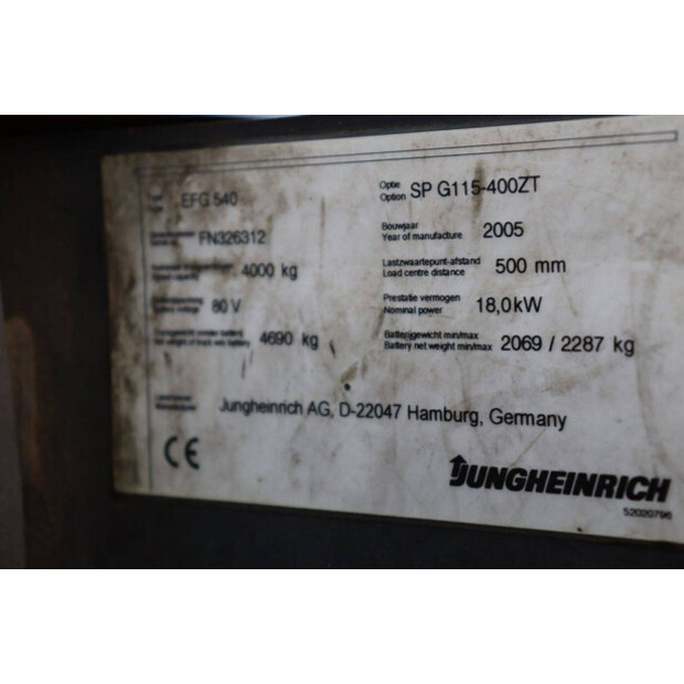 2005 Jungheinrich EFG 540-48877010