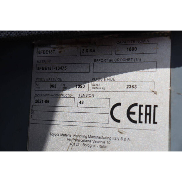 2021 Toyota 8FBE18T-13475-48877793
