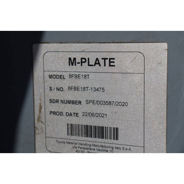 2021 Toyota 8FBE18T-13475-48877794