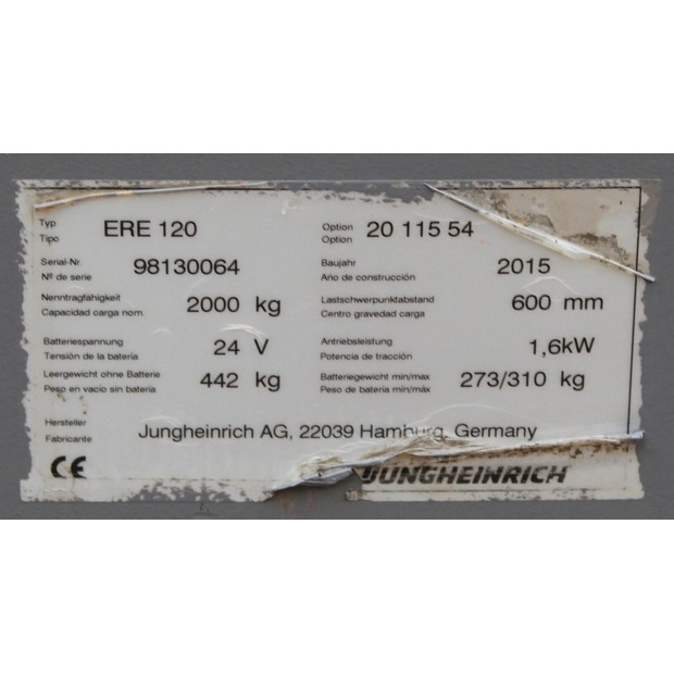 2015 Jungheinrich ERE 120-48881080