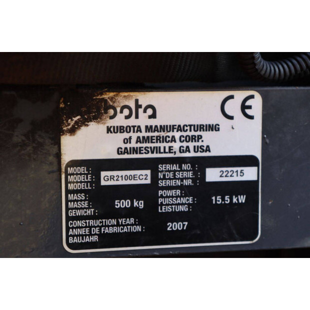 2007 KUBOTA GR2100-II-48887935