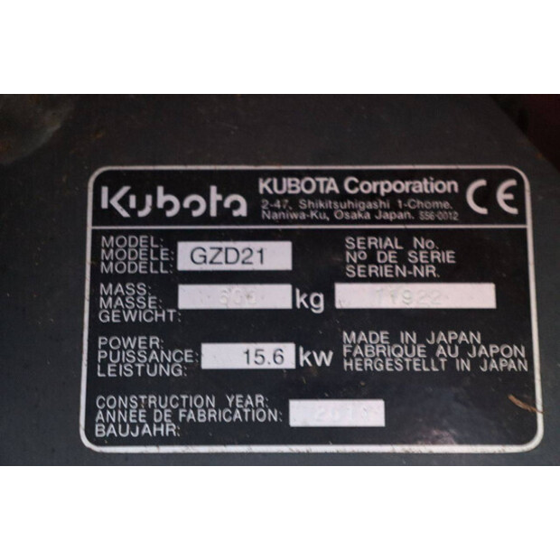 2011 KUBOTA GZD21-48888502