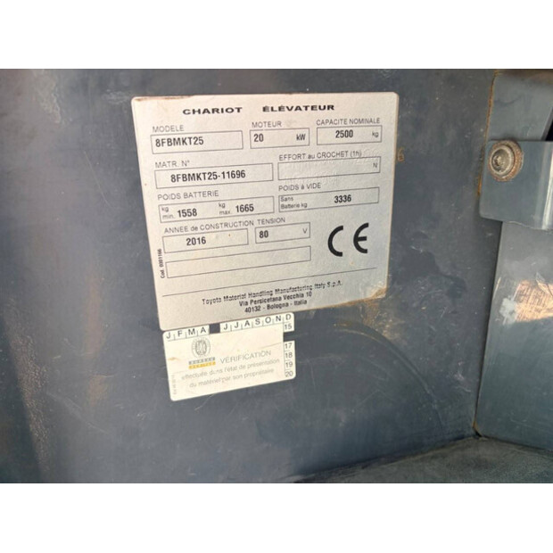 2016 Toyota 8FBMKT25-48889727