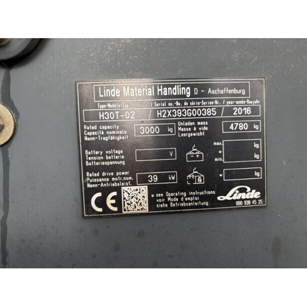 2016 Linde H30T-02-48890775