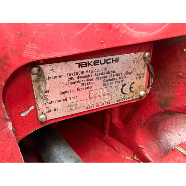 2015 TAKEUCHI TB210R-48891221