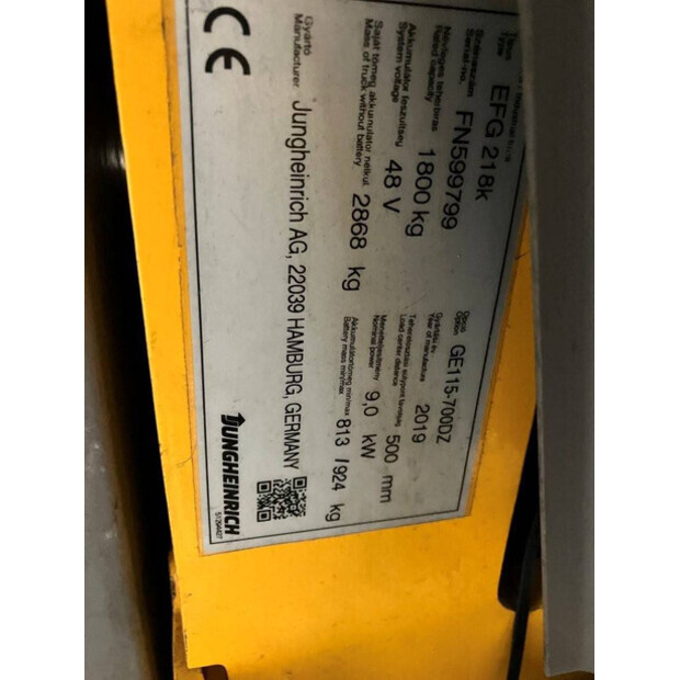 2019 Jungheinrich EFG 218K-48893218