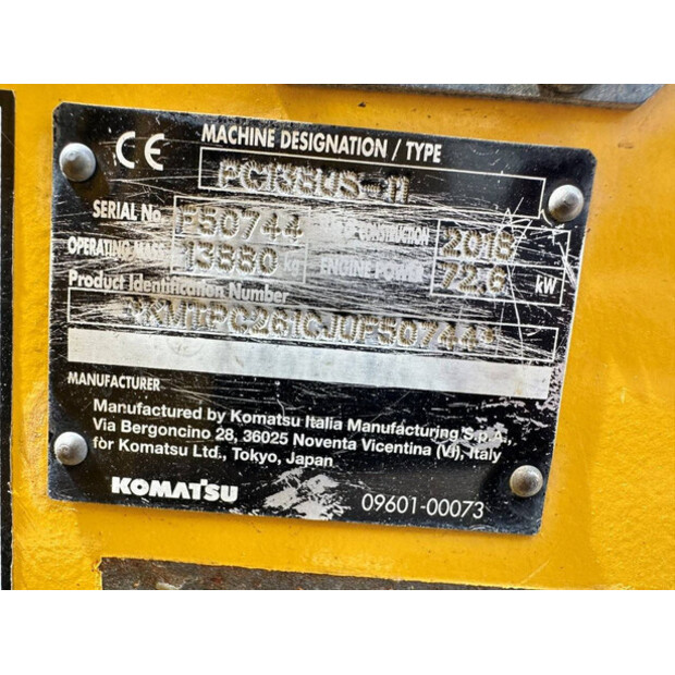 2018 كوماتسو PC138US-11-48896132