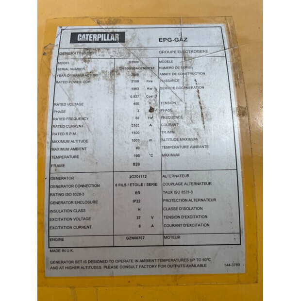 2009 Caterpillar G3520-48903214