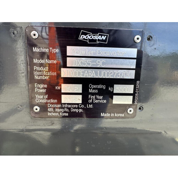 2018 Doosan DX55-9C-48914501