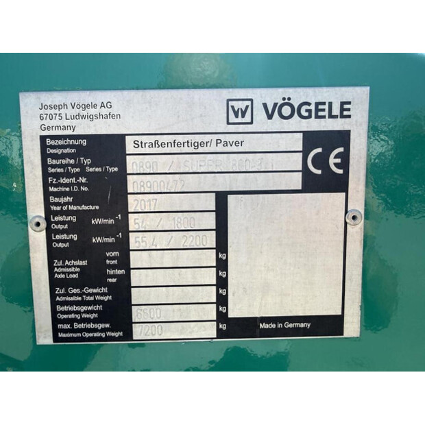 2017 VOGELE Super 800-3i-48919632