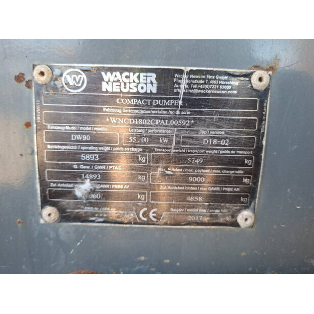 2017 WACKER NEUSON DW90-48929946