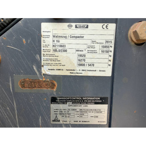 2015 HAMM H16I-48935820