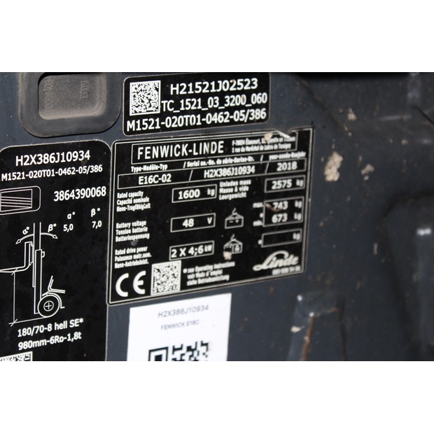 2018 Linde E16C-02-48950792