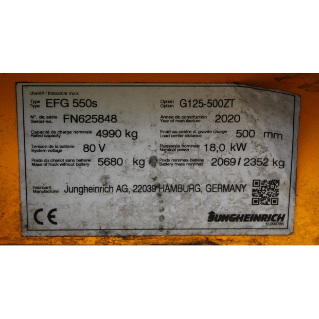 2020 Jungheinrich EFG 550 500 ZT-48950873