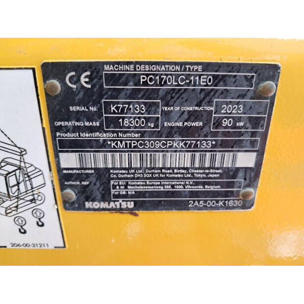 2023 Komatsu PC170LC-11-48958378