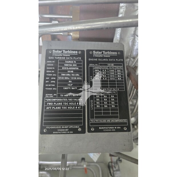 2017 SOLAR TURBINES TAURUS 70-48961654