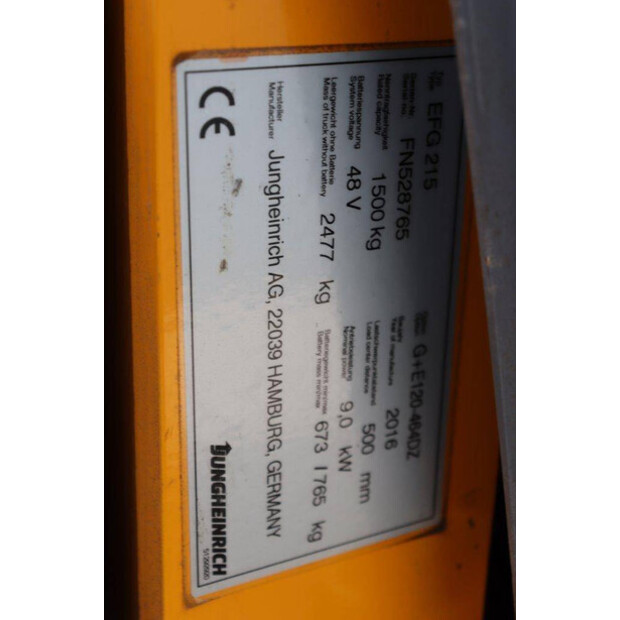 2016 Jungheinrich EFG215-48963688