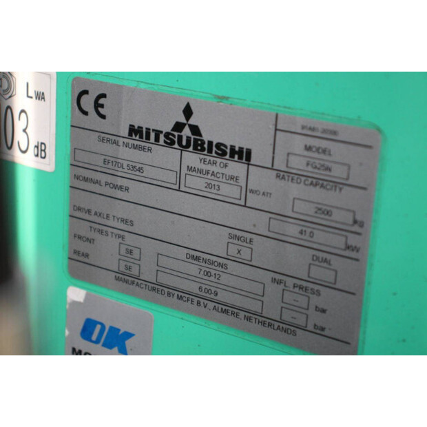 2013 MITSUBISHI FG25N-48963948
