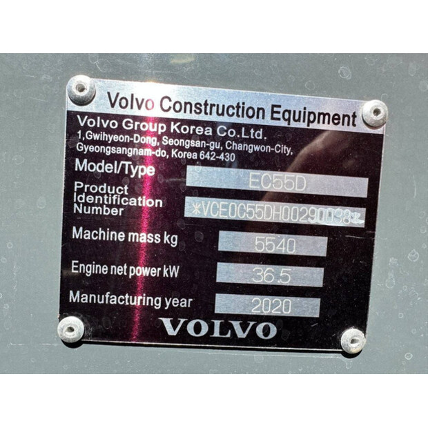 2020 Volvo EC55D-48964869