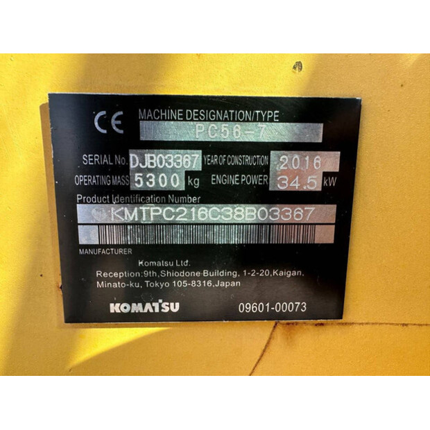 2016 Komatsu PC56-7-48965623