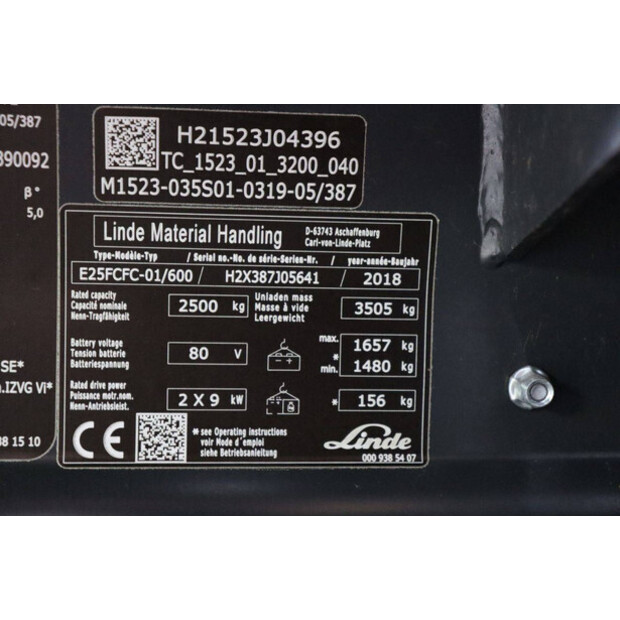 2018 Linde E25FCFC-01/600-48966607